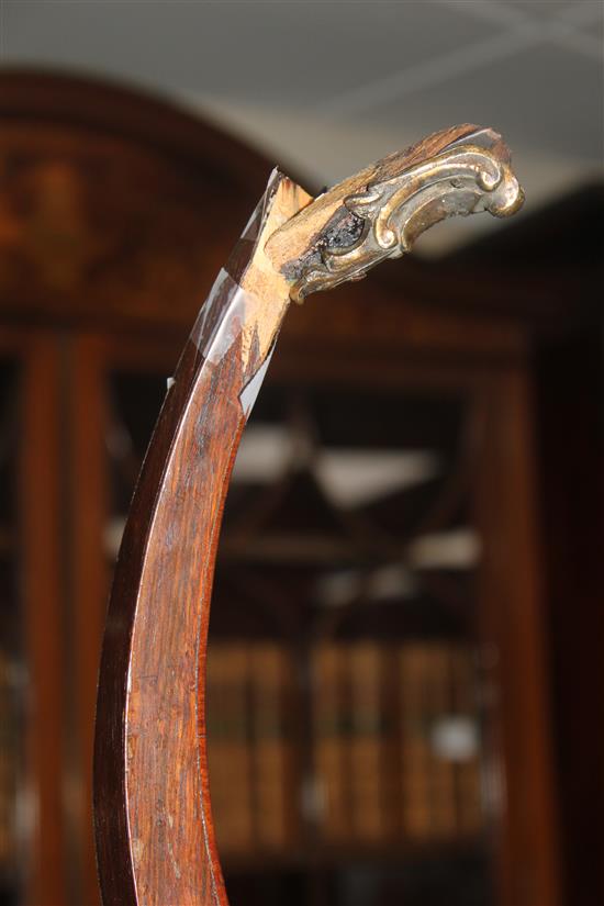 A 19th century French rosewood and ormolu mounted cabinet on stand, W.1ft 7.5in., some damages